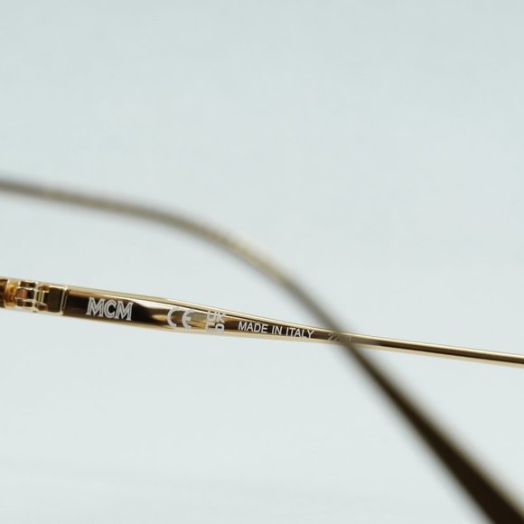 💯 NEW MCM130S 739 SHINY GOLD KHAKI SUNGLASSES - Picture 6 of 14